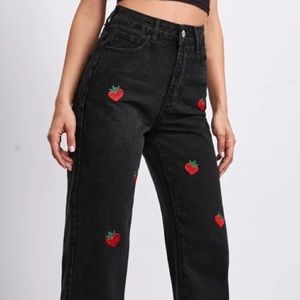 SHEIN STRAWBERRY JEANS